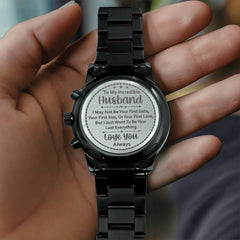 To My Husband Your Last Everything (Charcoal Black) – Men's Watch - BlessedBiz