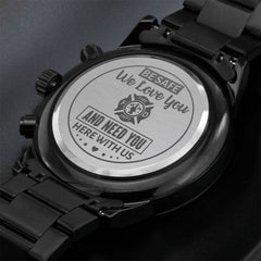 To My Firefighter Husband Need You Here With Us (Charcoal Black) – Men's Watch - BlessedBiz