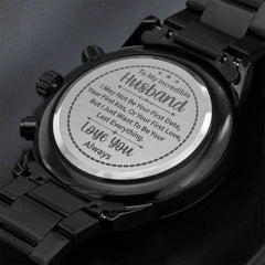 To My Husband Your Last Everything (Charcoal Black) – Men's Watch - BlessedBiz