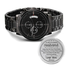To My Husband Your Last Everything (Charcoal Black) – Men's Watch - BlessedBiz