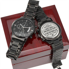 To My Soulmate Turn Back the Clock (Charcoal Black) – Men's Watch - BlessedBiz
