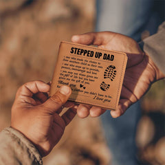 To My Stepdad Gift of Life – Leather Wallet - BlessedBiz