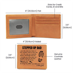 To My Stepdad Gift of Life – Leather Wallet - BlessedBiz