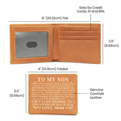To My Son Promise (Yellow) – Leather Wallet - BlessedBiz