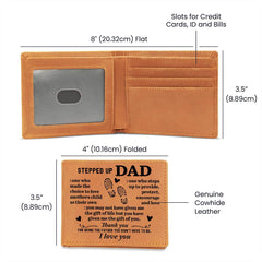 To My Stepdad Choice to Love – Leather Wallet - BlessedBiz