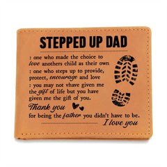 To My Stepdad Gift of Life – Leather Wallet - BlessedBiz