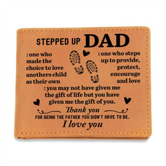 To My Stepdad Choice to Love – Leather Wallet - BlessedBiz