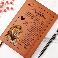 To My Daughter Your Crown – Leather Journal - BlessedBiz