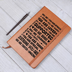 You Are a Fighter – Leather Journal - BlessedBiz