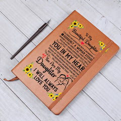 To My Daughter Proud – Leather Journal - BlessedBiz