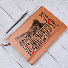 To My Daughter Lion Crown – Leather Journal - BlessedBiz