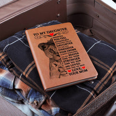To My Daughter Lion Crown – Leather Journal - BlessedBiz