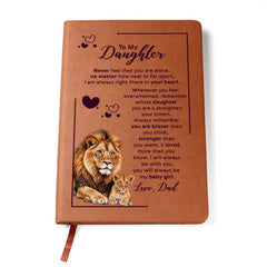 To My Daughter Your Crown – Leather Journal - BlessedBiz