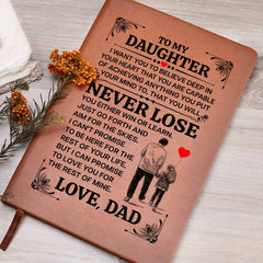 To My Daughter Promise – Leather Journal - BlessedBiz
