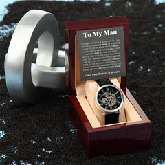 To My Man Life, Love, Best Friend – Luxury Openwork Watch - BlessedBiz