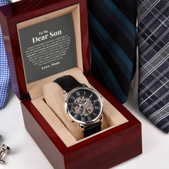 To My Dear Son Always Remember I Love You – Openwork Watch - BlessedBiz