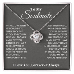 To My Soulmate - Love Knot Necklace - BlessedBiz