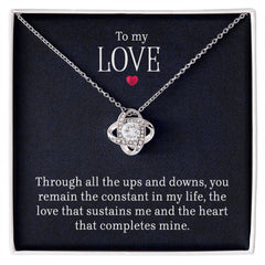 To My Love - Lov eKnot Necklace - BlessedBiz