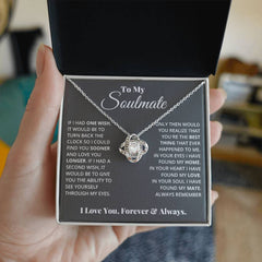 To My Soulmate - Love Knot Necklace - BlessedBiz
