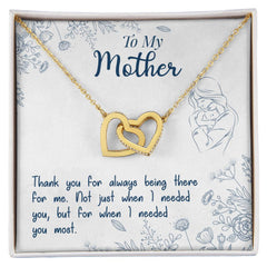 Thank You For Always Being There - Interlocking Hearts Necklace - BlessedBiz