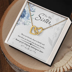 To My Sister - Interlocking Hearts Necklace - BlessedBiz