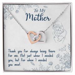 Thank You For Always Being There - Interlocking Hearts Necklace - BlessedBiz
