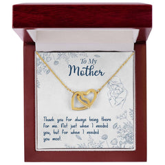 Thank You For Always Being There - Interlocking Hearts Necklace - BlessedBiz
