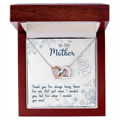 Thank You For Always Being There - Interlocking Hearts Necklace - BlessedBiz
