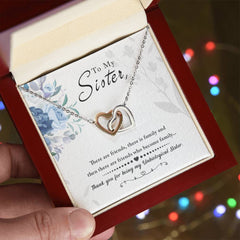 To My Sister - Interlocking Hearts Necklace - BlessedBiz
