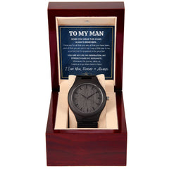 To My Man Inspiration – Wooden Watch - BlessedBiz