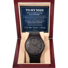 To My Man Inspiration – Wooden Watch - BlessedBiz