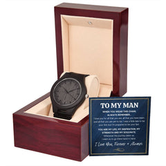 To My Man Inspiration – Wooden Watch - BlessedBiz