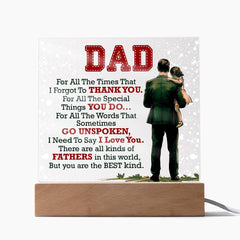 Thank You Dad - Acrylic Square - BlessedBiz