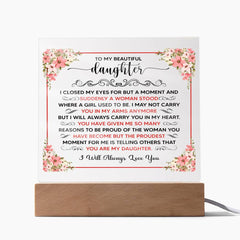 To My Beautiful Daughter – Acrylic Square - BlessedBiz