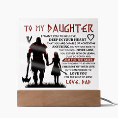To My Daughter Skies – Acrylic Square - BlessedBiz