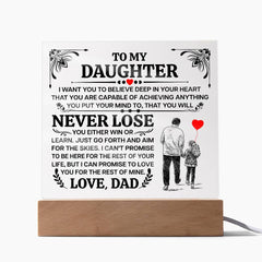 To My Daughter Promise – Acrylic Square - BlessedBiz