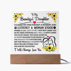 To My Daughter – Acrylic Square - BlessedBiz