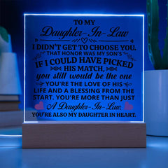 To My Daughter-in-Law Honor – Acrylic Square - BlessedBiz