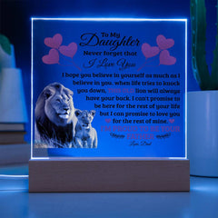 To My Daughter Old Lion – Acrylic Square - BlessedBiz