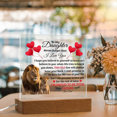 To My Daughter Old Lion – Acrylic Square - BlessedBiz