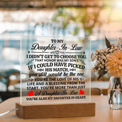 To My Daughter-in-Law Honor – Acrylic Square - BlessedBiz