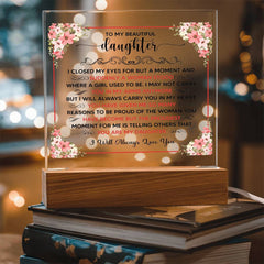 To My Beautiful Daughter – Acrylic Square - BlessedBiz