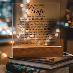 To My Beautiful Wife (Printed) – Acrylic Square - BlessedBiz