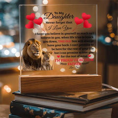 To My Daughter Old Lion – Acrylic Square - BlessedBiz