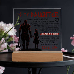 To My Daughter Skies – Acrylic Square - BlessedBiz