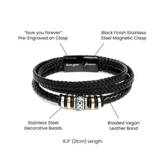 Never Forget Love You Forever (To My Grandson) – Bracelet