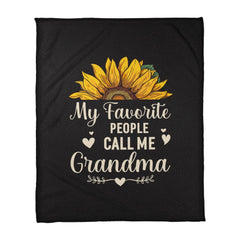 My Favorite People Call Me Grandma – Coral Fleece Blanket - BlessedBiz