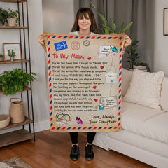 To My Mom Thank You – Coral Fleece Blanket - BlessedBiz