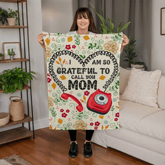 I Am So Grateful – Coral Fleece Blanket - BlessedBiz
