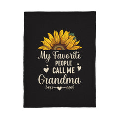My Favorite People Call Me Grandma – Coral Fleece Blanket - BlessedBiz